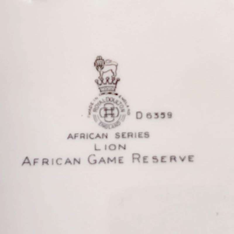 Royal Doulton Lion African Game Reserve Plate