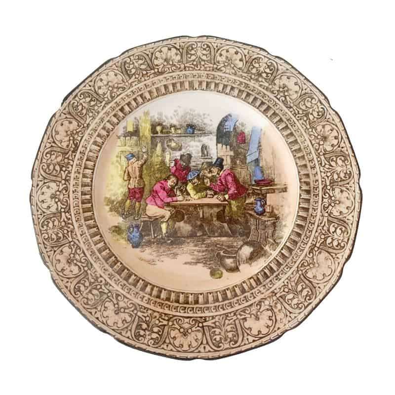 Royal Doulton Tavern Scene People Around Table Plate