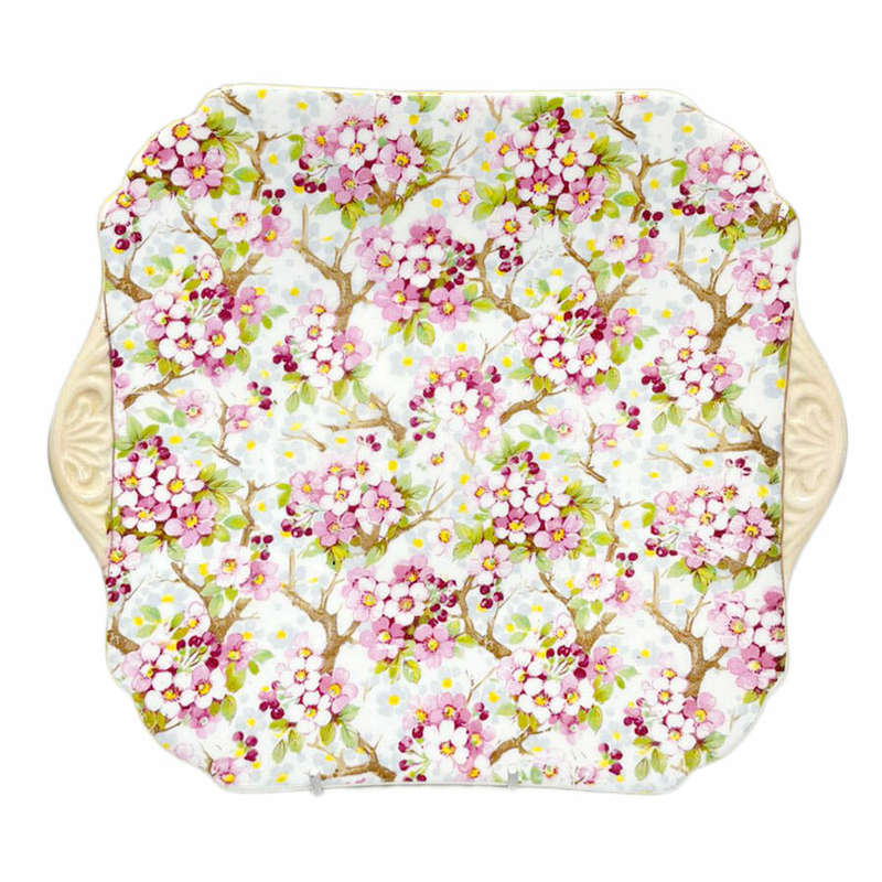 Shelley Maytime Large Tea Cake Plate