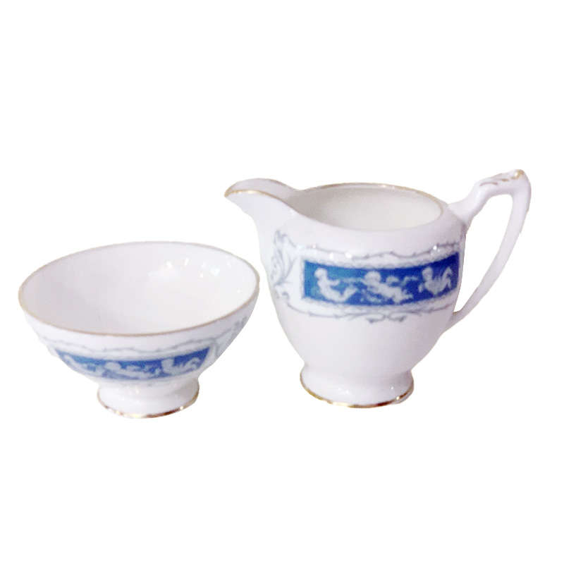 Coalport Revelry Blue Coffee Milk and Sugar