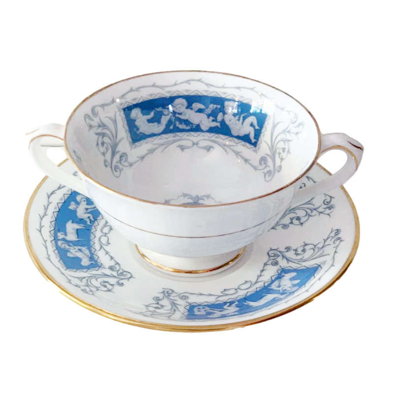 Coalport Revelry Blue Soup Coupe