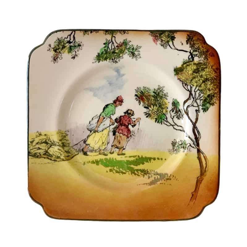 Royal Doulton Old English Scenes Gleaners Square Plate