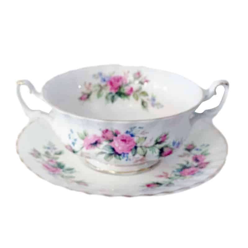 Royal Albert Moss Rose Soup Coupe