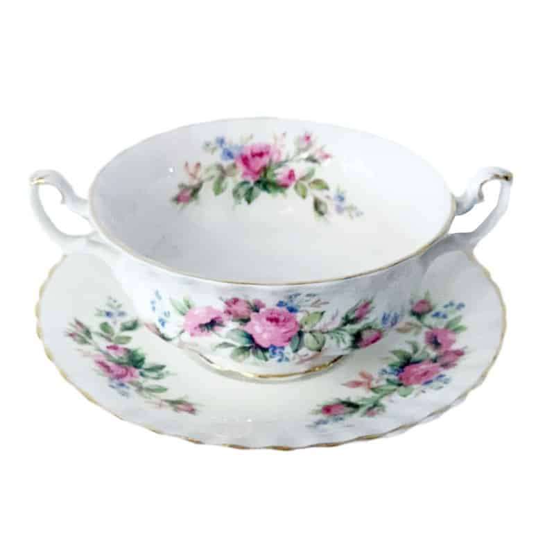 Royal Albert Moss Rose Soup Coupe