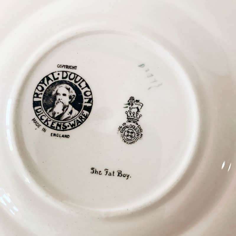 Royal Doulton Dickens Fat Boy Square Plate