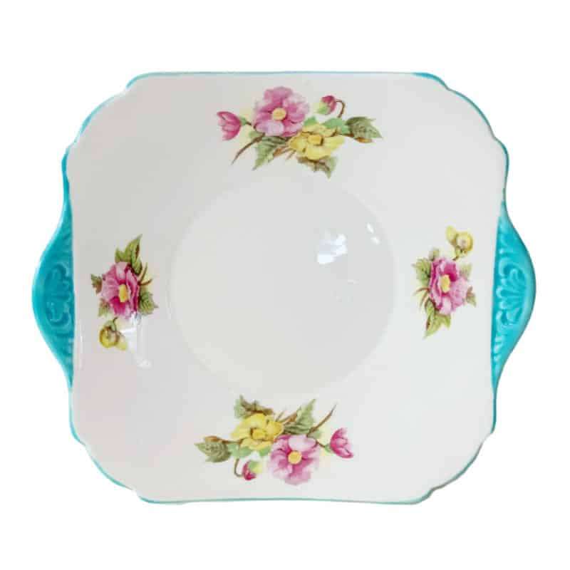 Shelley Begonia Pattern Cake Plate