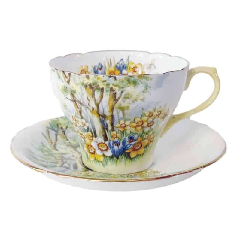 Shelley Daffodil Time Demitasse  Duo
