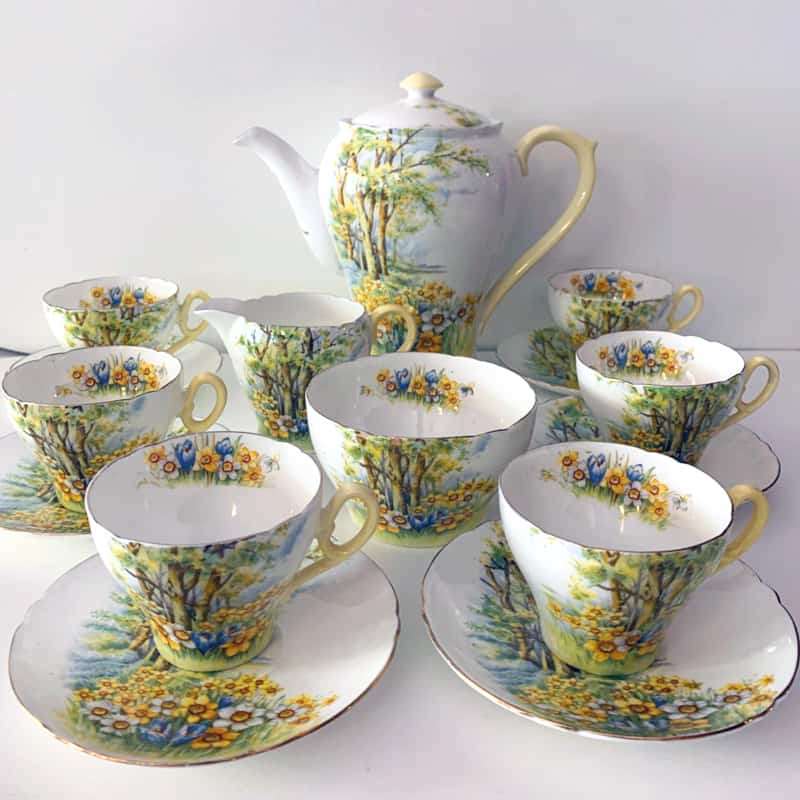 Shelley Daffodil Time Coffee Service