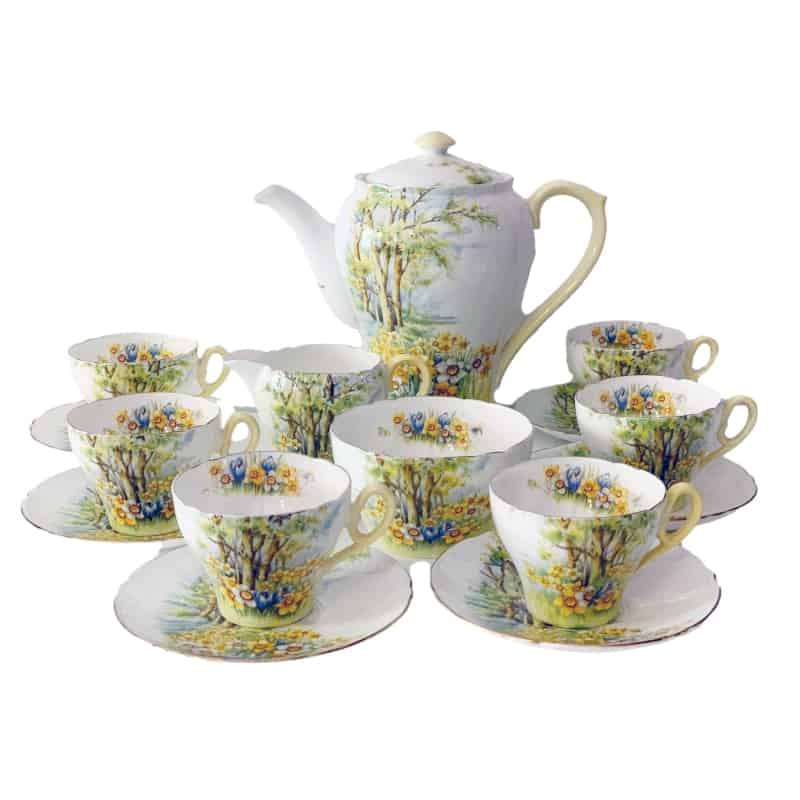 Shelley Daffodil Time Coffee Service