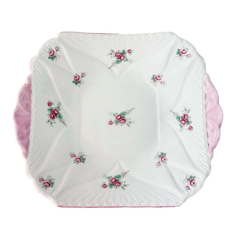 Shelley Rosebud Dainty Large Cake Plate