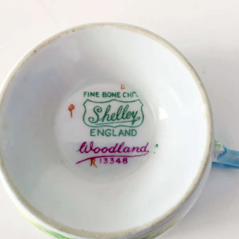Shelley Woodlands Pattern Tea Trio