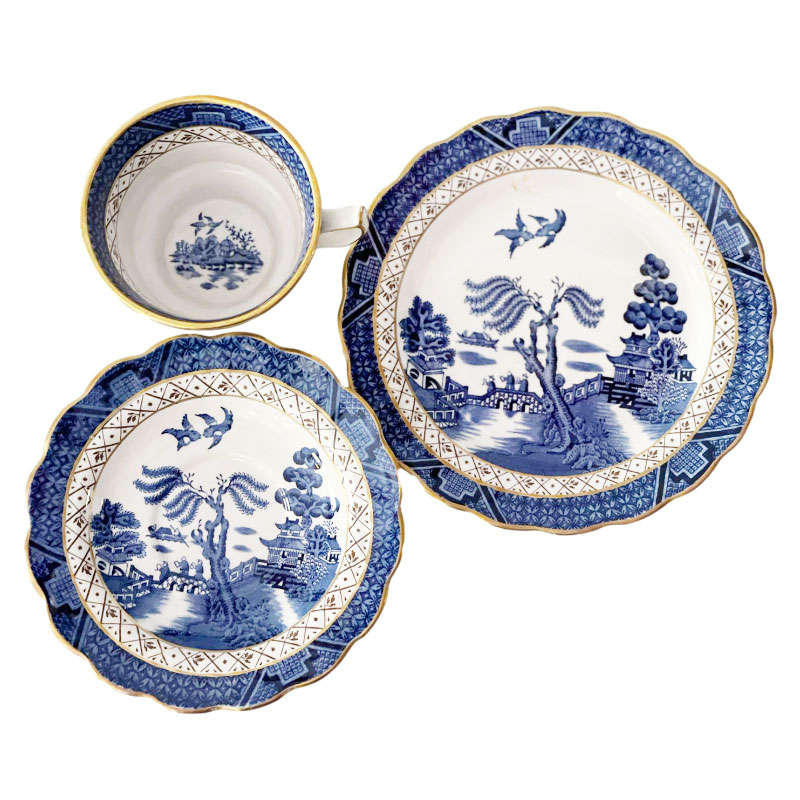 Royal Doulton Booths Real Old Willow Tea Trio
