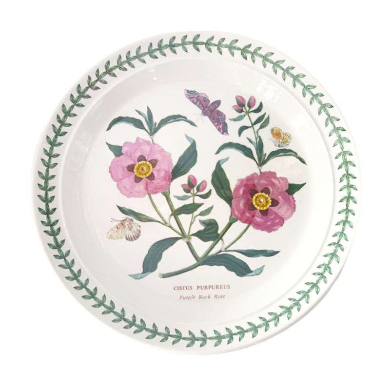 Portmeirion Botanic Garden Purple Rock Rose Entree Plate