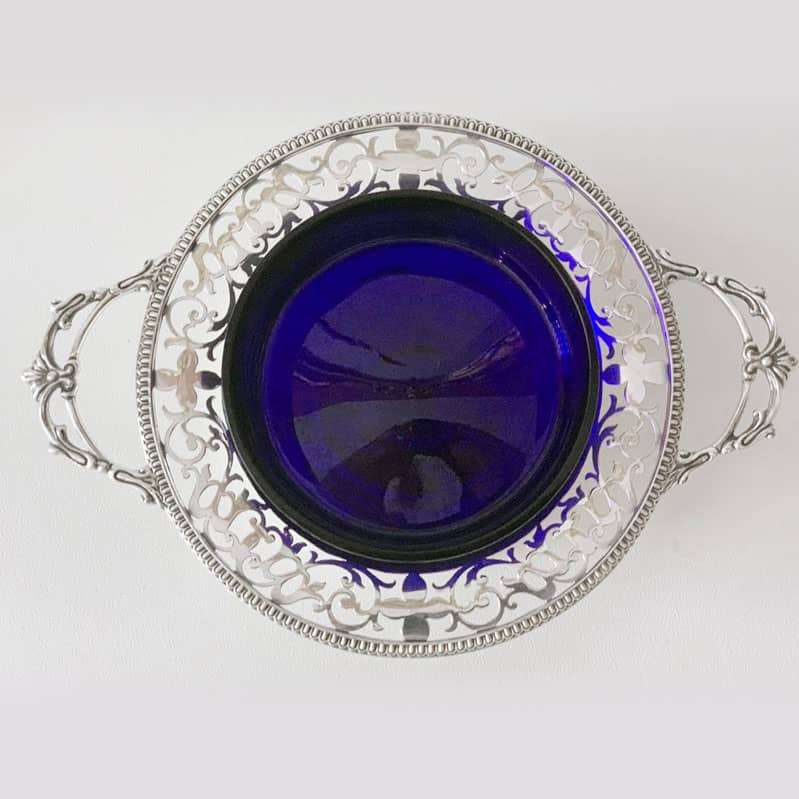 Rare Hallmarked Silver Pair Caviar Dishes London 1934