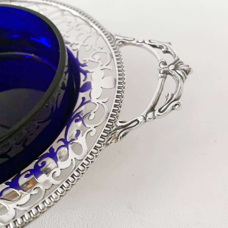 Rare Hallmarked Silver Pair Caviar Dishes London 1934