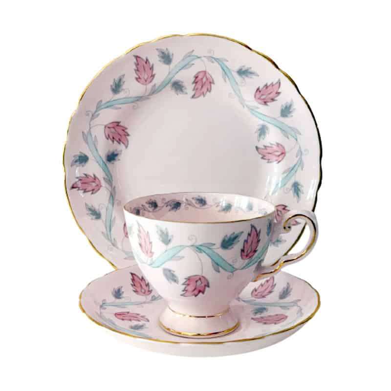 Tuscan China Pink Leaf Trio 1223h
