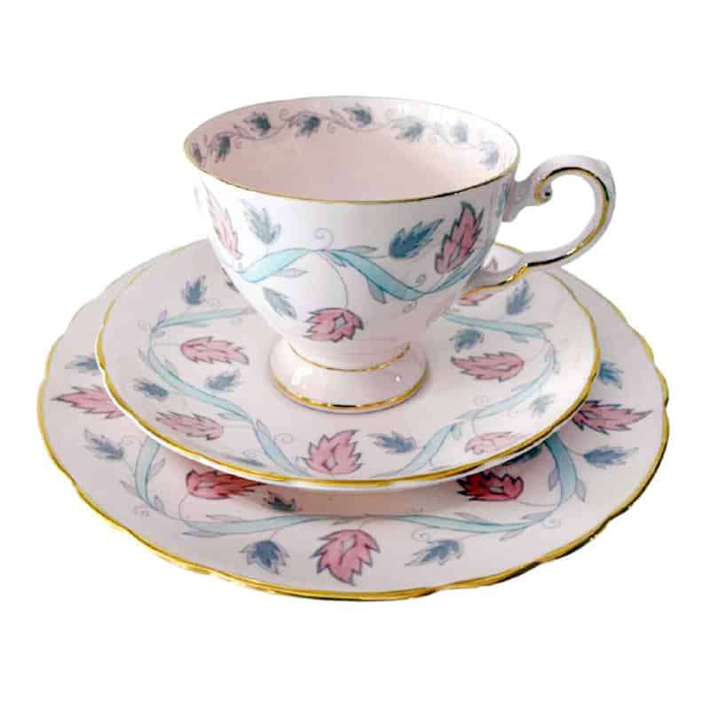 Tuscan China Pink Leaf Trio 1223h