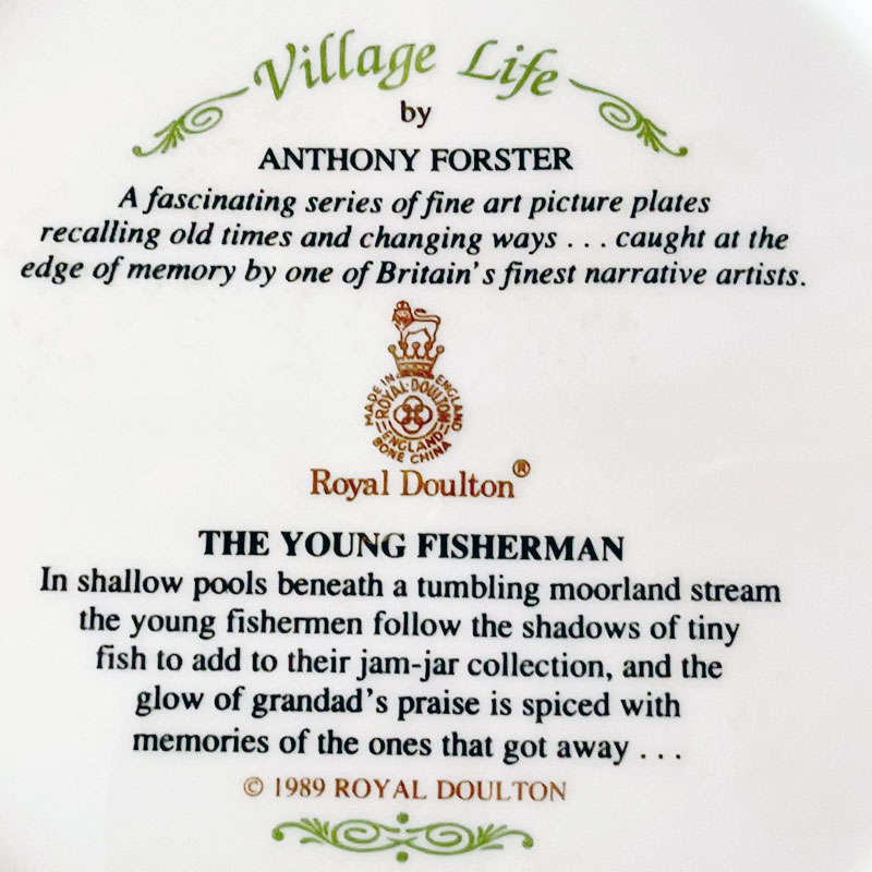 Royal Doulton Village Life Young Fisherman Plate