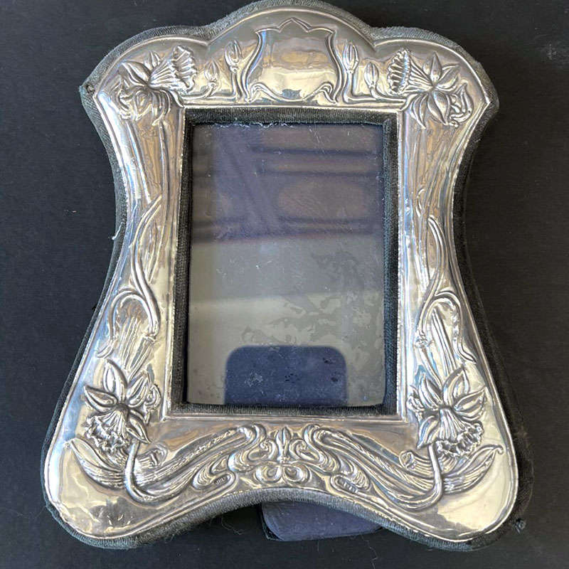 Silver Picture Frame London 1986 Art Nouveau Style