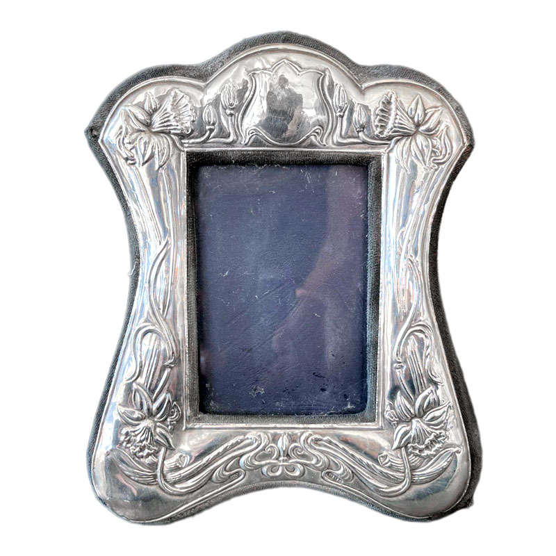 Silver Picture Frame London 1986 Art Nouveau Style
