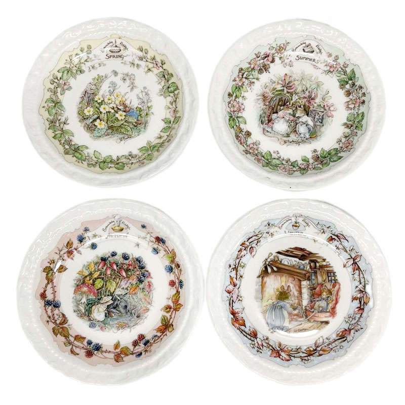 Brambly Hedge Royal Doulton Set Of Four Seasons Plates