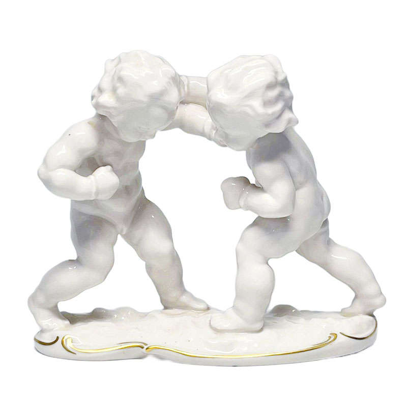 Hutschenreuther Selb Cherubs Putti Boxing Figurine
