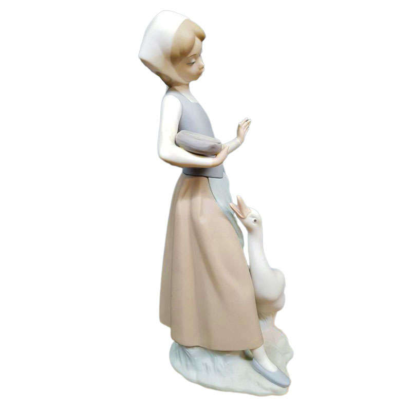 Lladro Girl Feeding Duck 1052