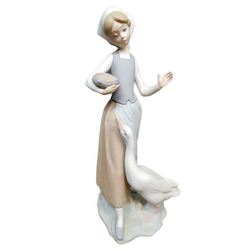 Lladro Girl Feeding Duck 1052