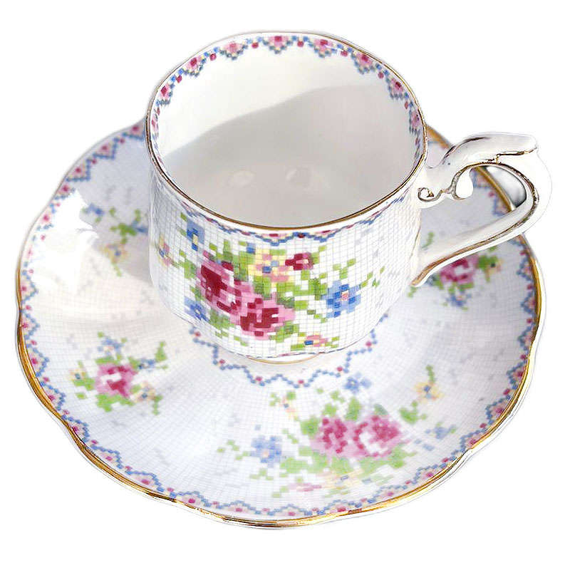 Royal Albert Petit Point Coffee Duo