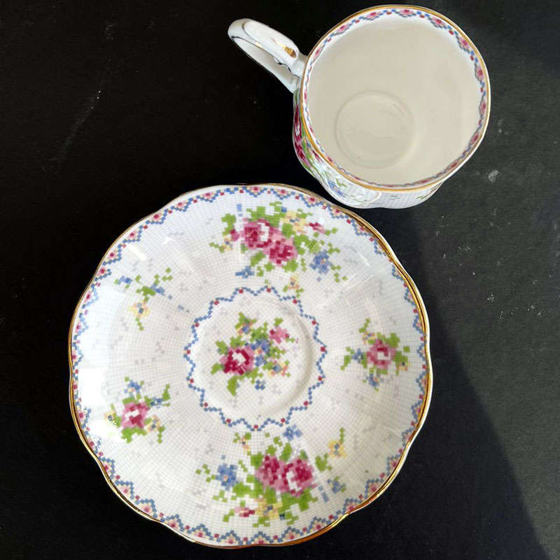 Royal Albert Petit Point Coffee Duo
