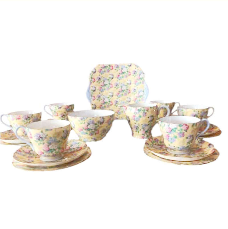 Shelley Summer Glory Pattern 21 Piece Tea Set