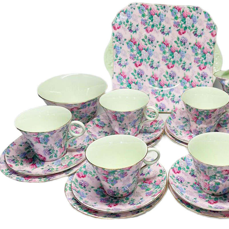 Shelley Pink Summer Glory Tea Set