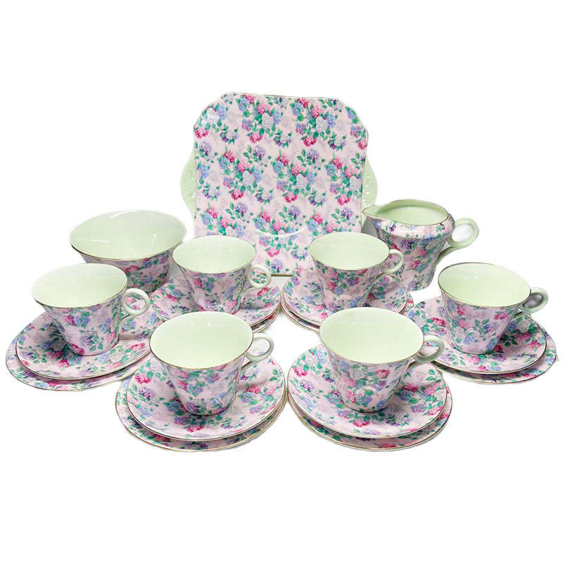 Shelley Pink Summer Glory Tea Set