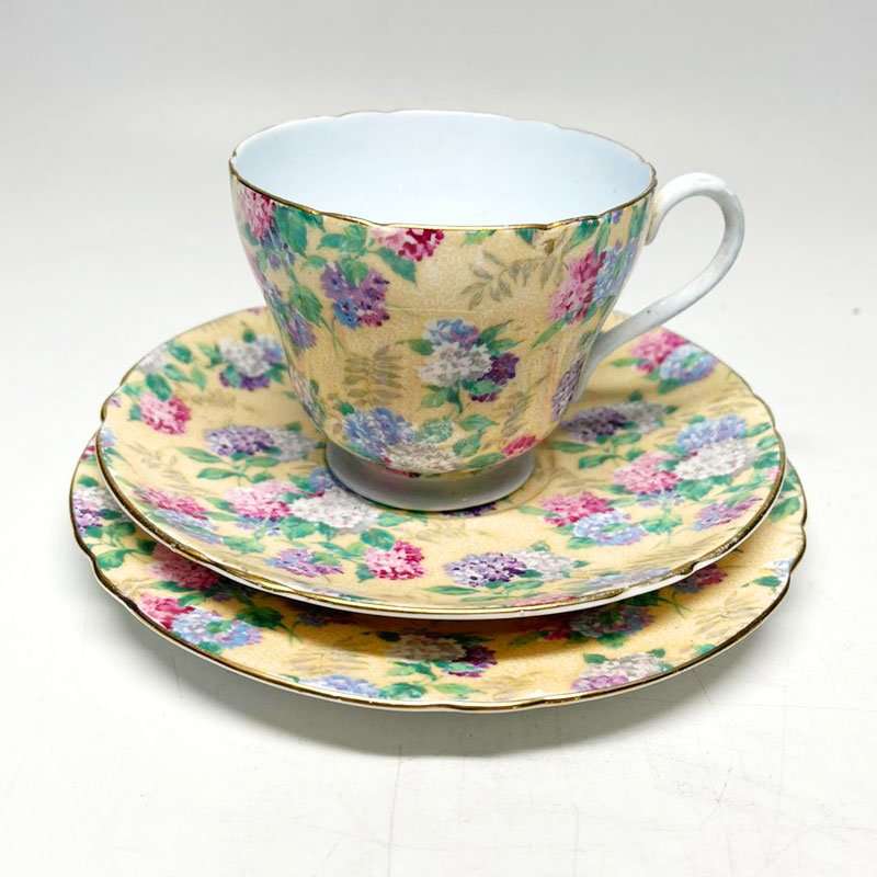 Shelley Summer Glory Chintz Tea Trio
