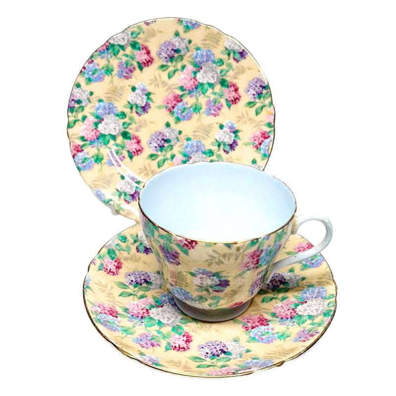 Shelley Summer Glory Chintz Tea Trio