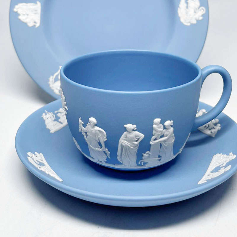 Wedgwood Jasperware Trio Pale Blue