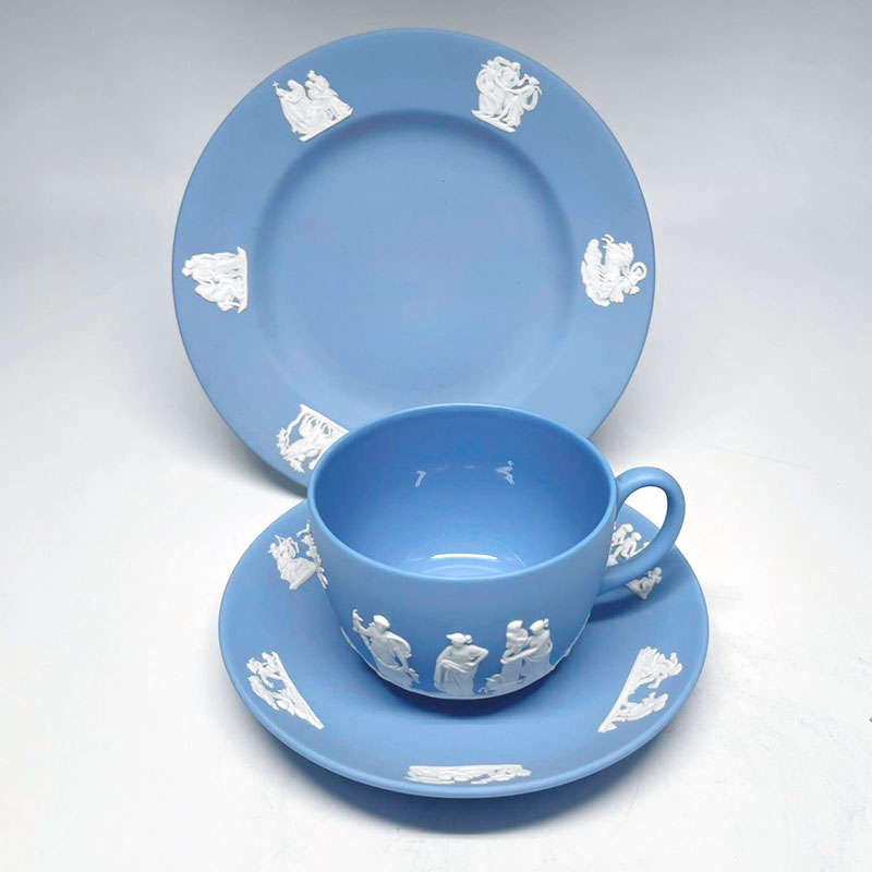 Wedgwood Jasperware Trio Pale Blue