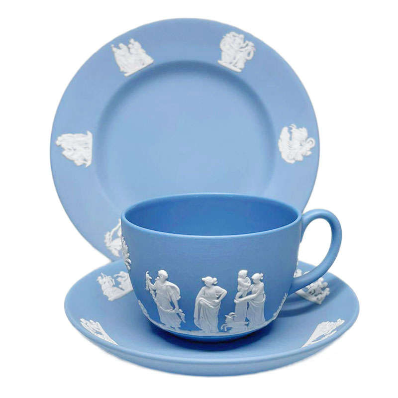 Wedgwood Jasperware Trio Pale Blue