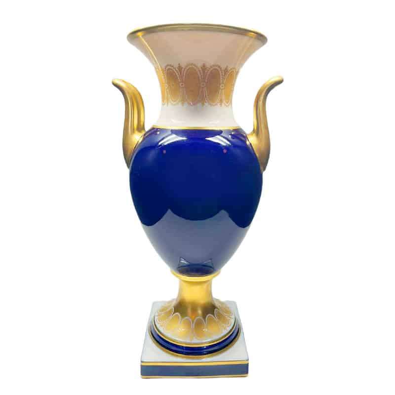 Hutschenreuther Selb Cobalt Blue Gilded Handled Urn C1955