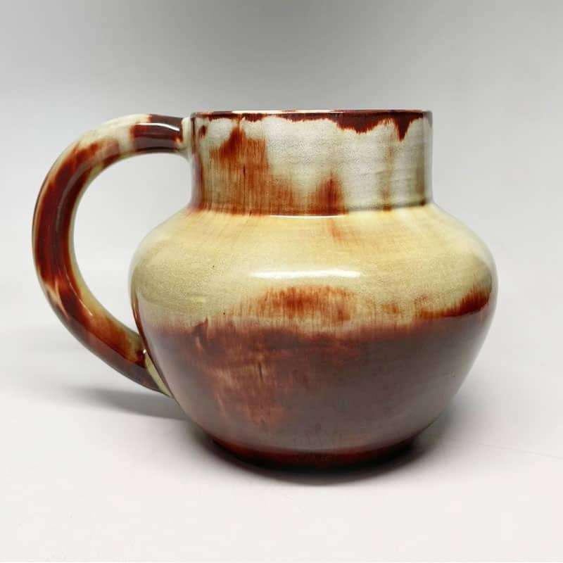 Linnware Brown Green Glazed Jug