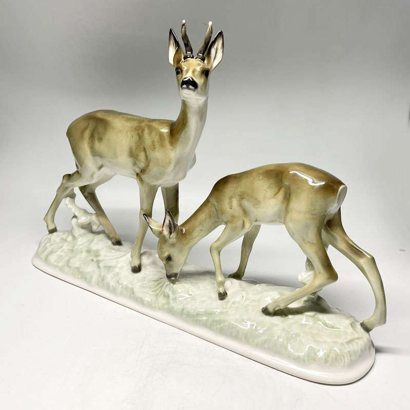 Rare Hutschenreuther Deer Group Tutter Germany