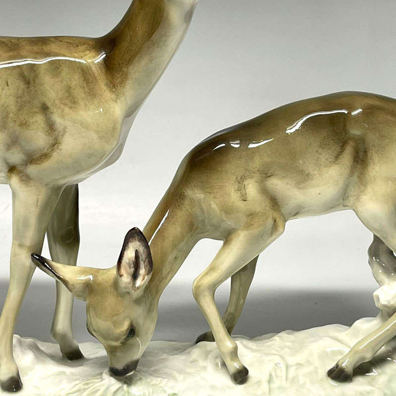Rare Hutschenreuther Deer Group Tutter Germany