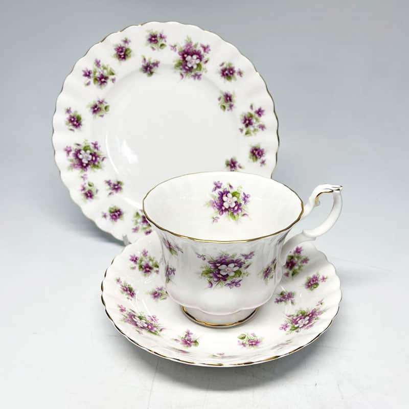 Royal Albert Sweet Violets Montrose Tea Trio