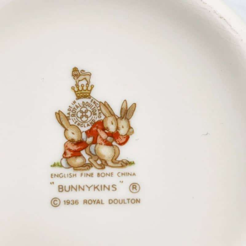 Royal Doulton Bunnykins Alphabet Blocks Christening Plate