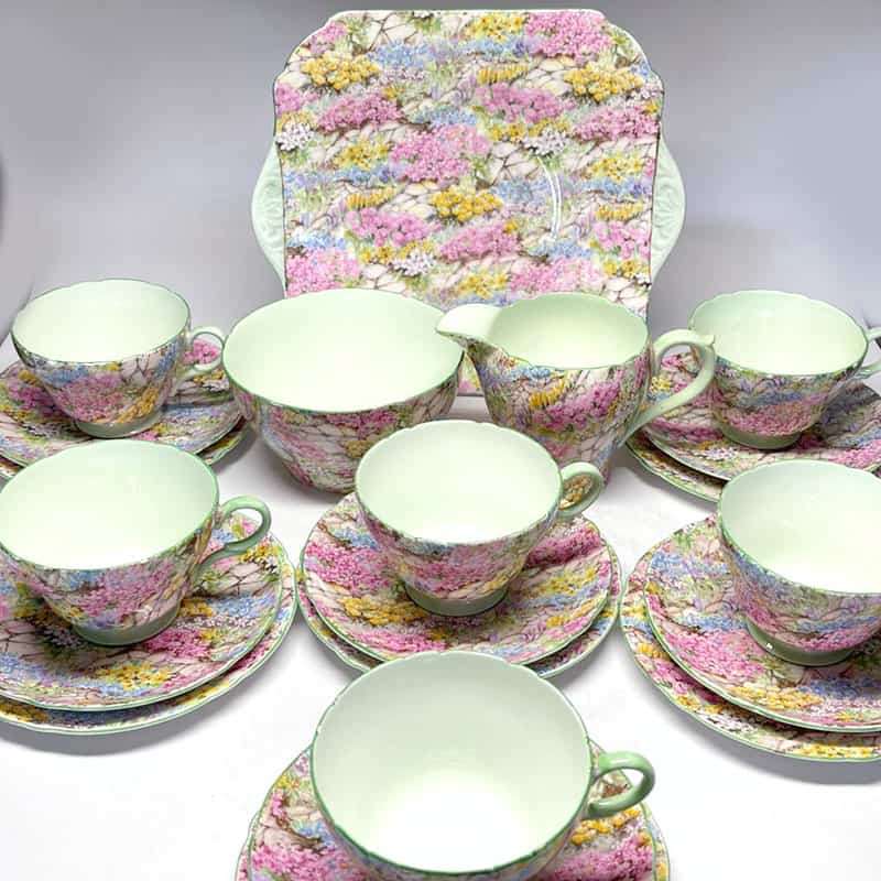 Shelley Rock Garden Chintz Tea Set 13454
