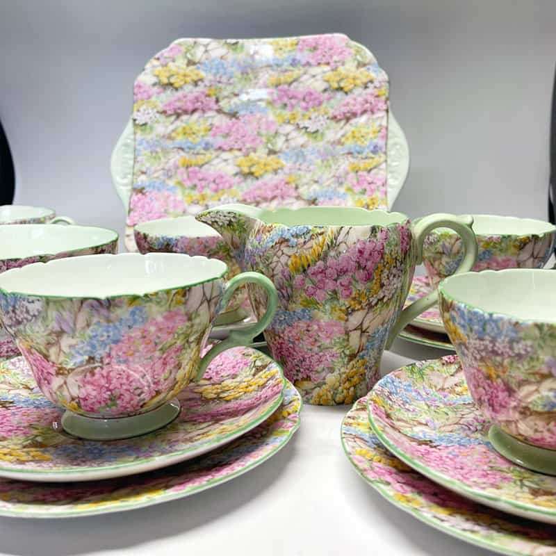 Shelley Rock Garden Chintz Tea Set 13454