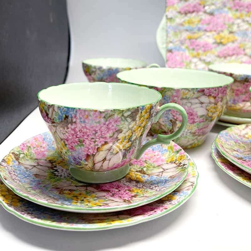 Shelley Rock Garden Chintz Tea Set 13454