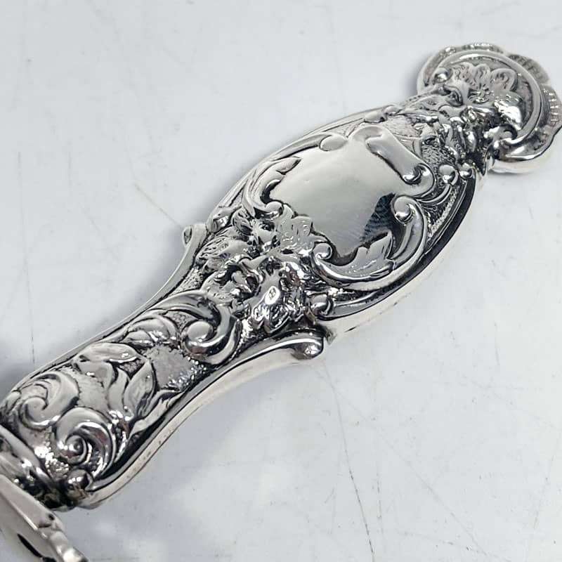 Victorian Silver Ornate Roller Blotter Desk Accessory
