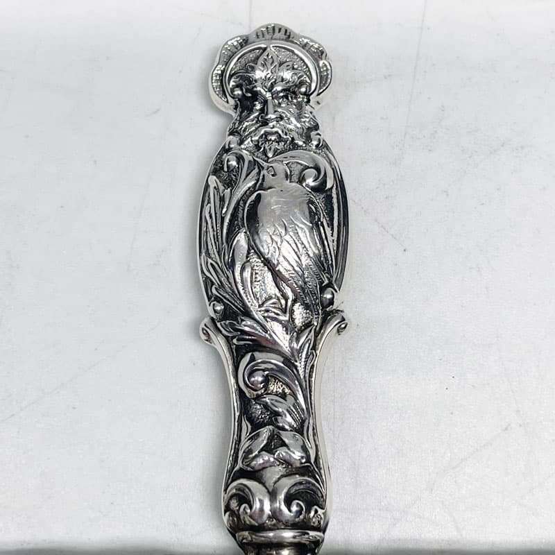 Victorian Silver Ornate Roller Blotter Desk Accessory