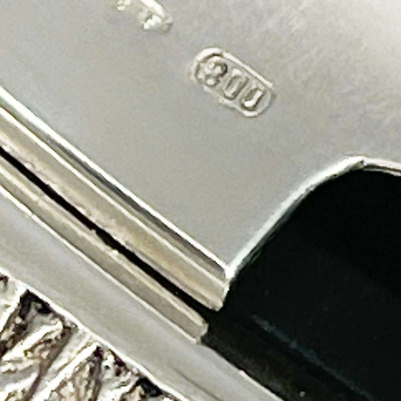 German Silver Caviar Dish With Hinge Lid